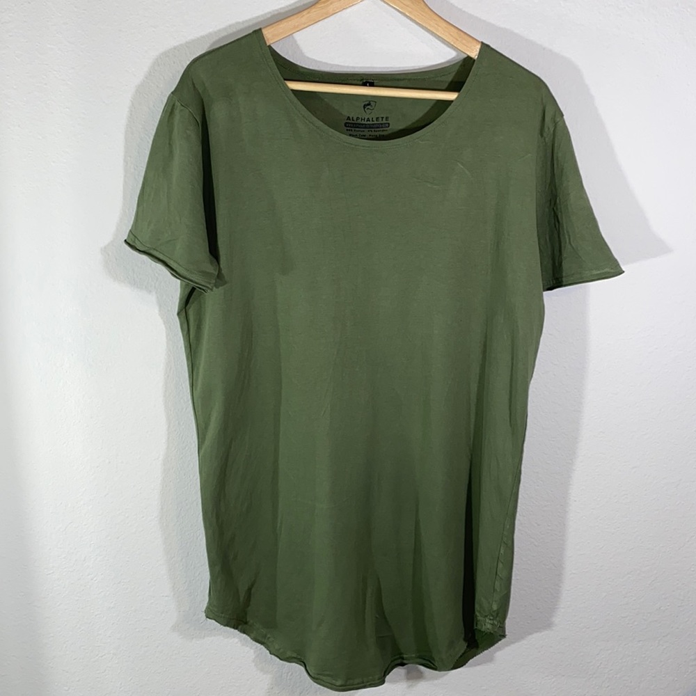 Alphalete Green T-Shirt Size Large